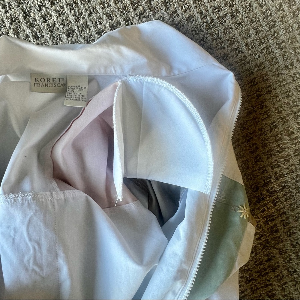 VINTAGE 90’S KORET FRANCISCA PASTEL FLORAL COLORBLOCK JACKET SIZE L NEW - Picture 11 of 14